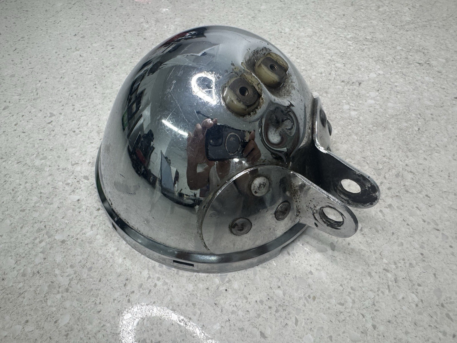 Vintage Bates Kd869 Headlight Shell Bucket Harley Triumph   #3