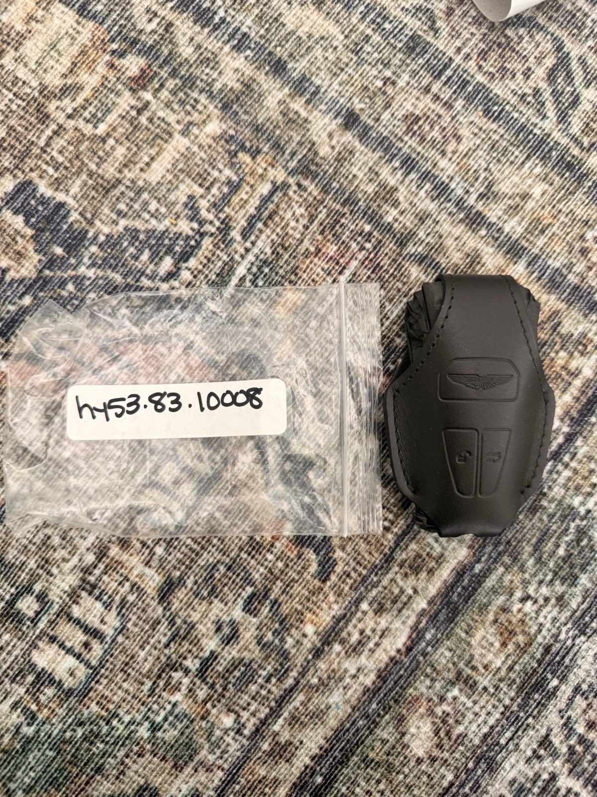 Aston Martin DB11 Black Leather Key Pouch Alcantara HY53-83-10008 OEM NEW
