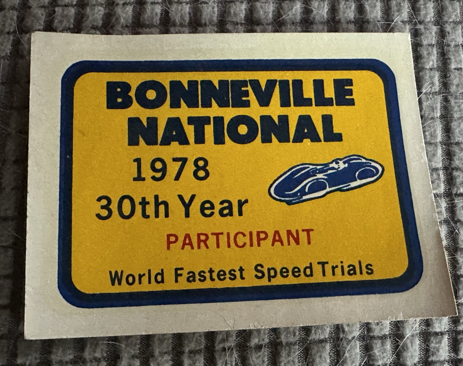 Rare 1978 Bonneville National Speed Trials Participant Decal Streamliner SCTA Rare 1978 Bonneville National Speed Trials Participant Decal Streamliner SCTA