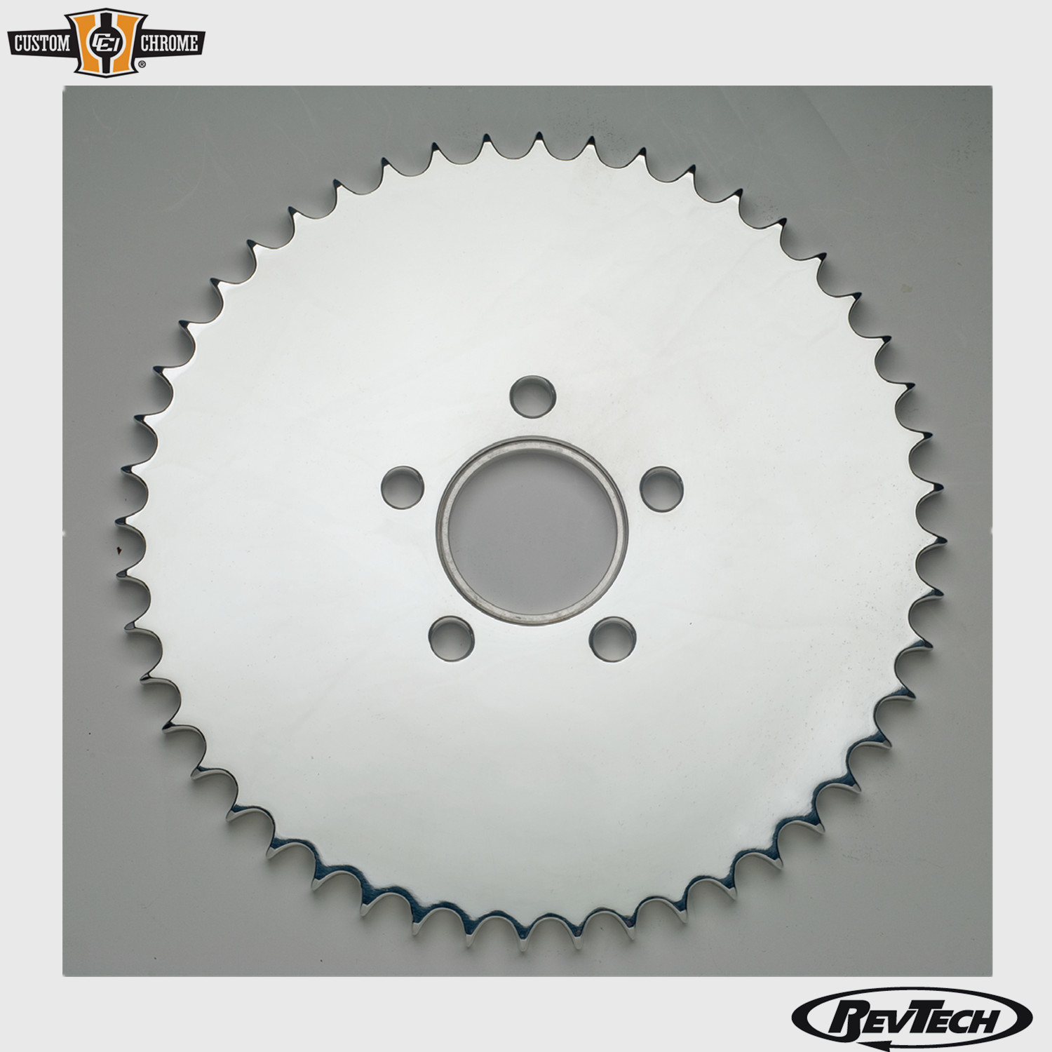 Polished 51-Tooth RevTech Rear Chain Sprocket Fits For Harley 1984-2012
