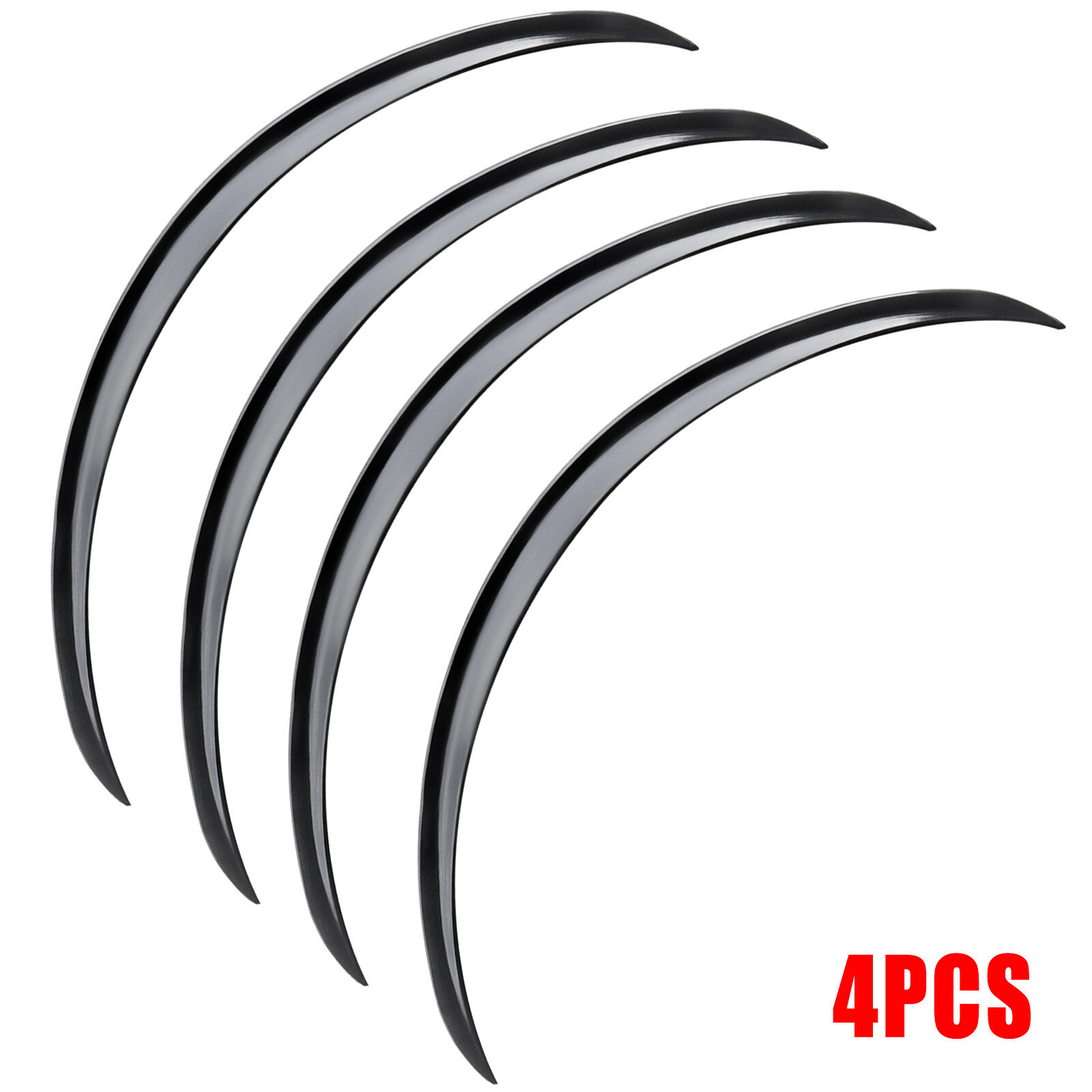 4pcs Car Wheel Eyebrow Arch Protector Trim Lips Fender Flares Black Look.