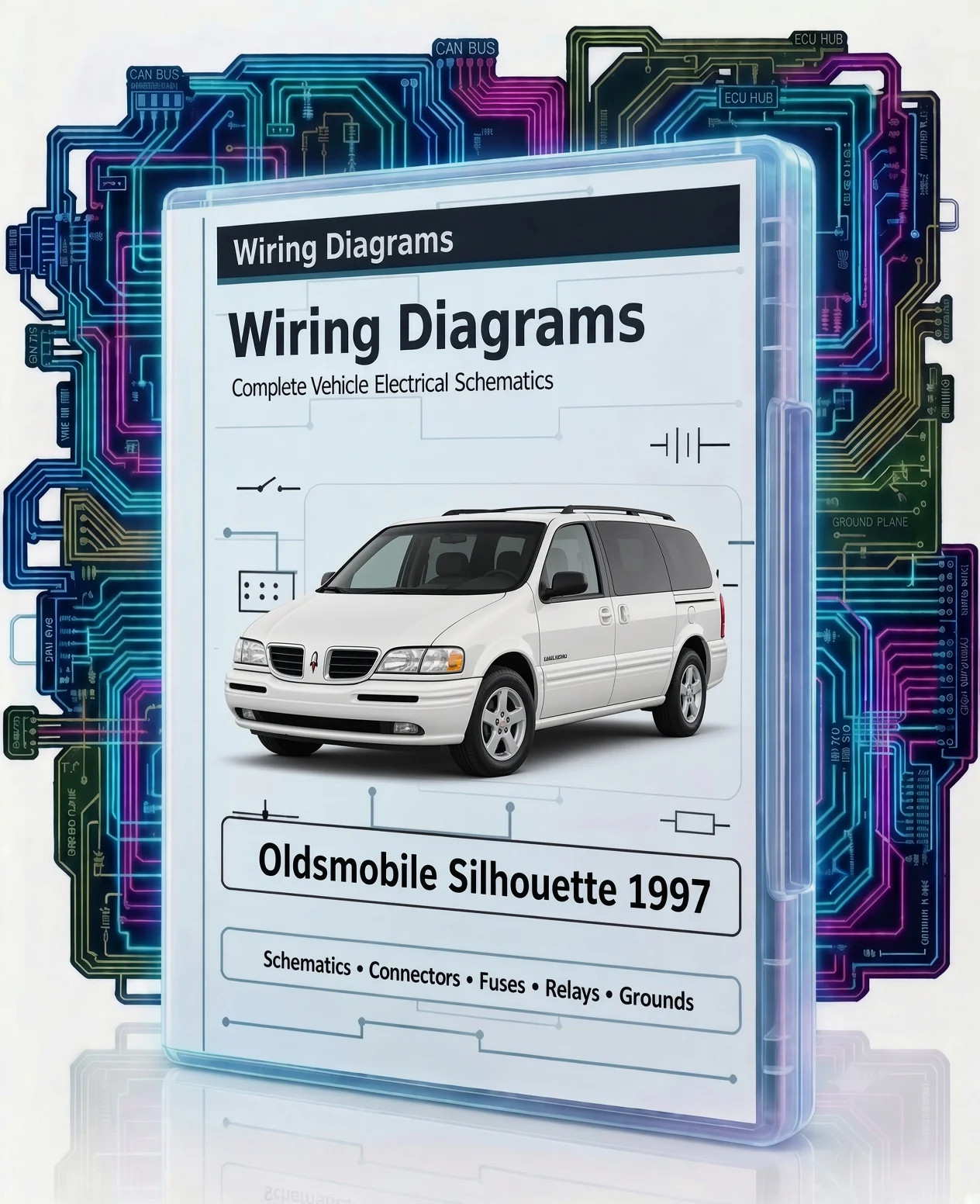 1997 Oldsmobile Silhouette Complete Color Electrical Wiring Diagrams PDF on USB
