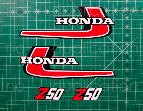 1976 76'  Z50 RED 4pc tank + sidecover decals stickers minibike graphic Adhesive