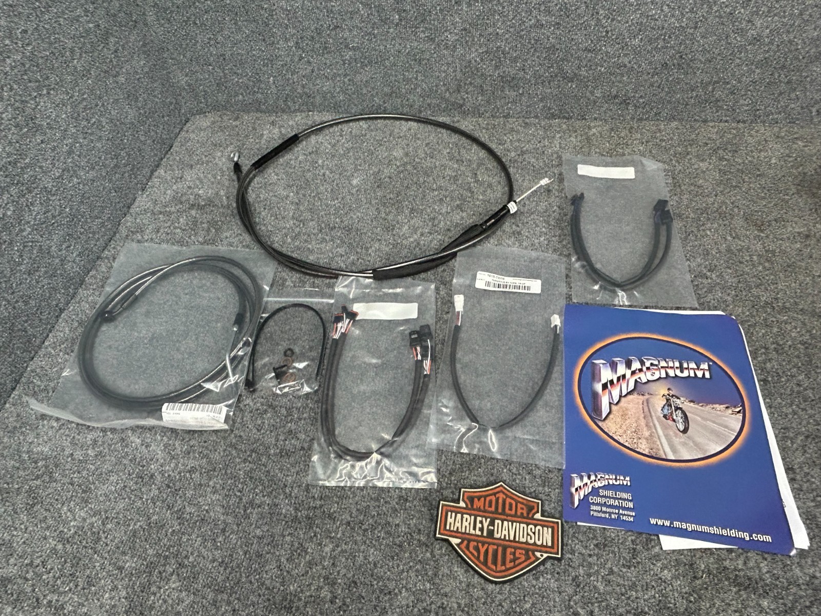 MAGNUM SHIELDING Black Pearl Designer Handlebar Cable Kit **MISSING PARTS**