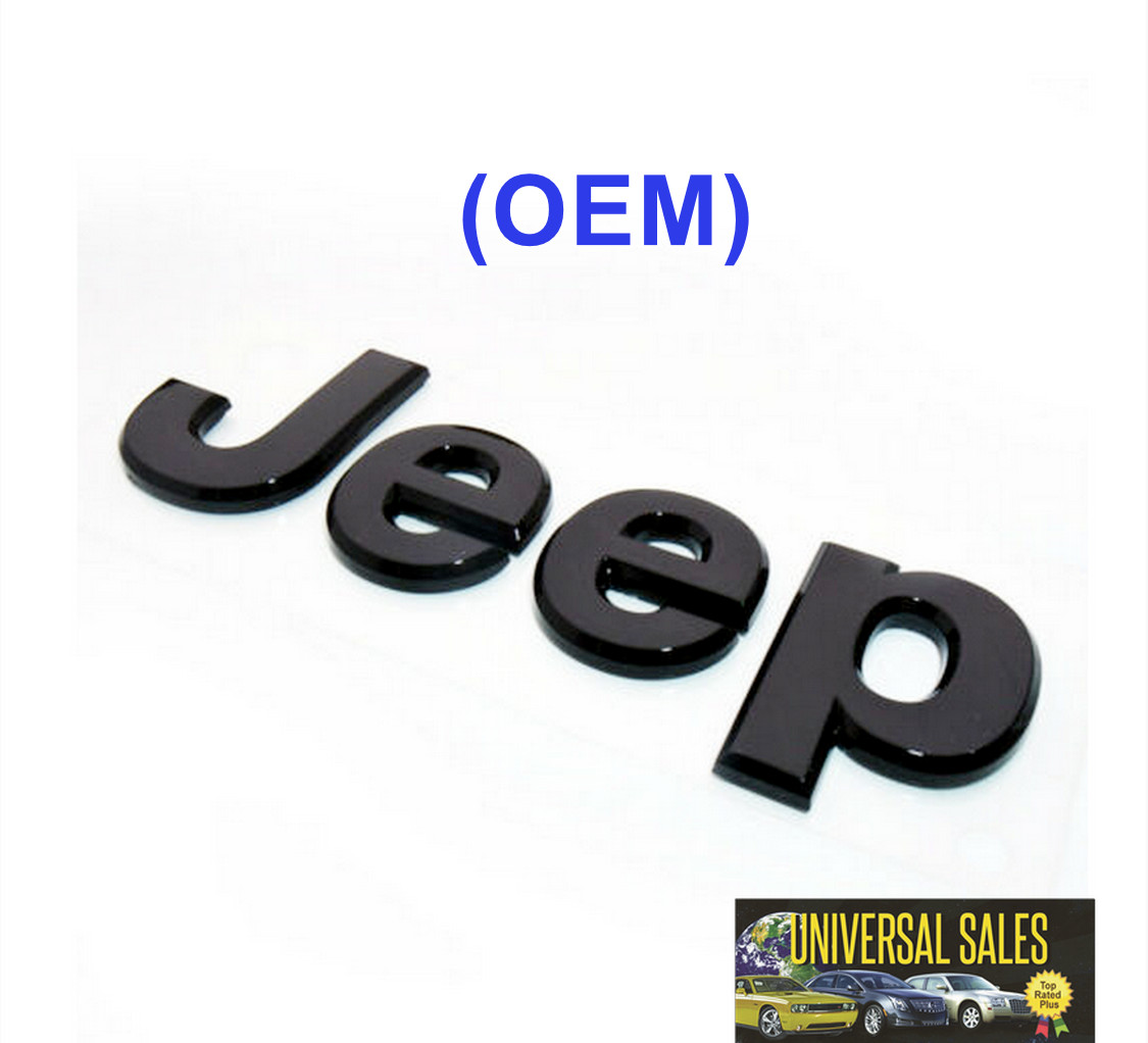 MOPAR JEEP CHEROKEE BLACK EMBLEM BADGE LOGO HOOD 2019-2023 NEW OEM 68418944AA