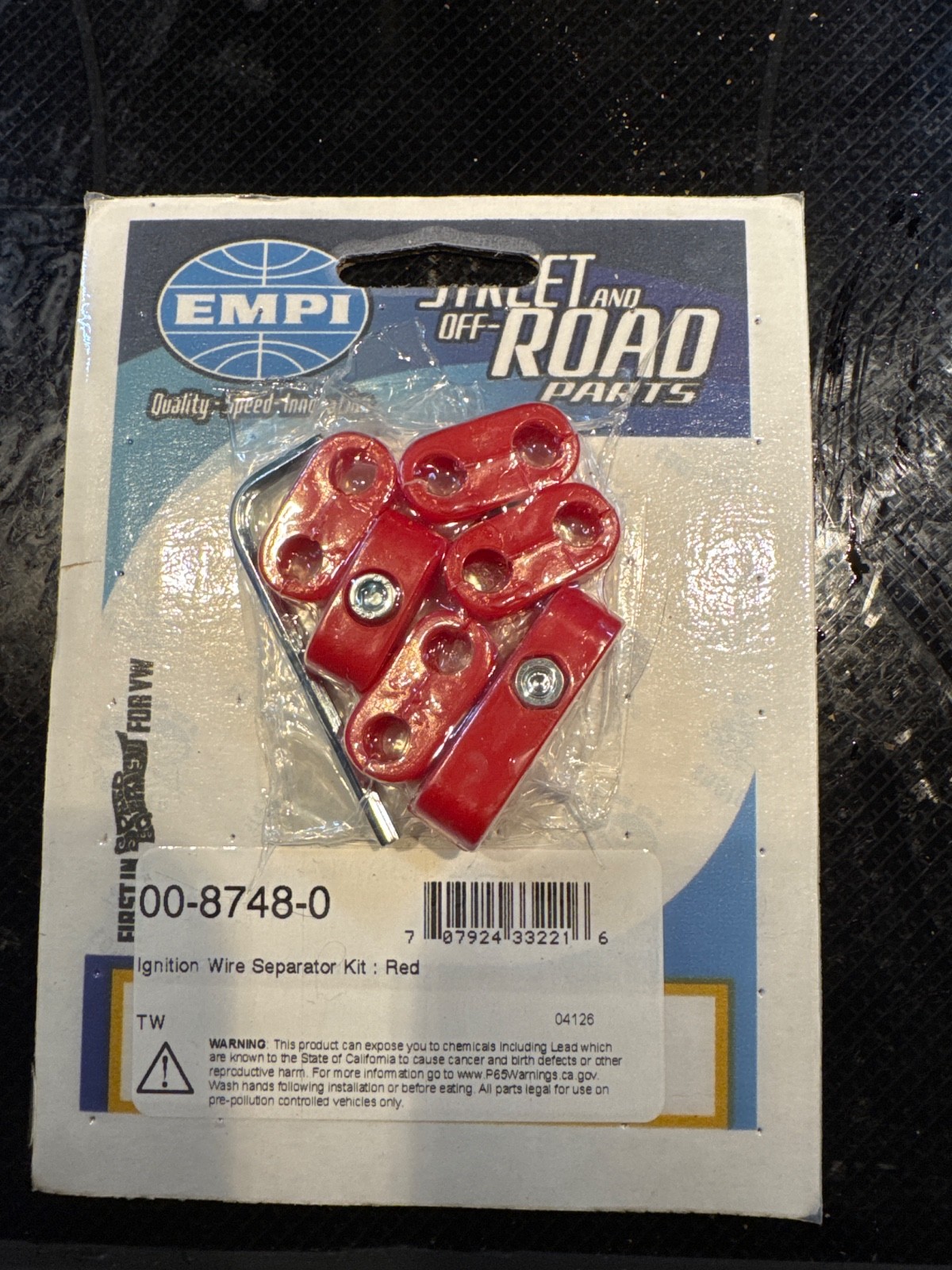 Empi Red Spark Plug Wire Separators - 6 Pieces - 8748 Empi Red Spark Plug Wire Separators - 6 Pieces - 8748