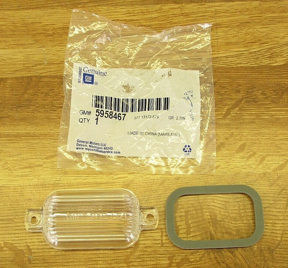 NEW 1969 &1970 CADILLAC DEVILLE FLEETWOOD CALAIS LICENSE LENS W/ NOS GASKET