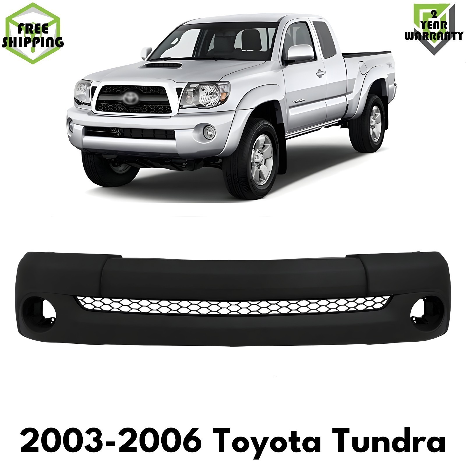 OE Replacement Front Bumper Cover Primed Plastic For 2003-2006 Toyota Tundra