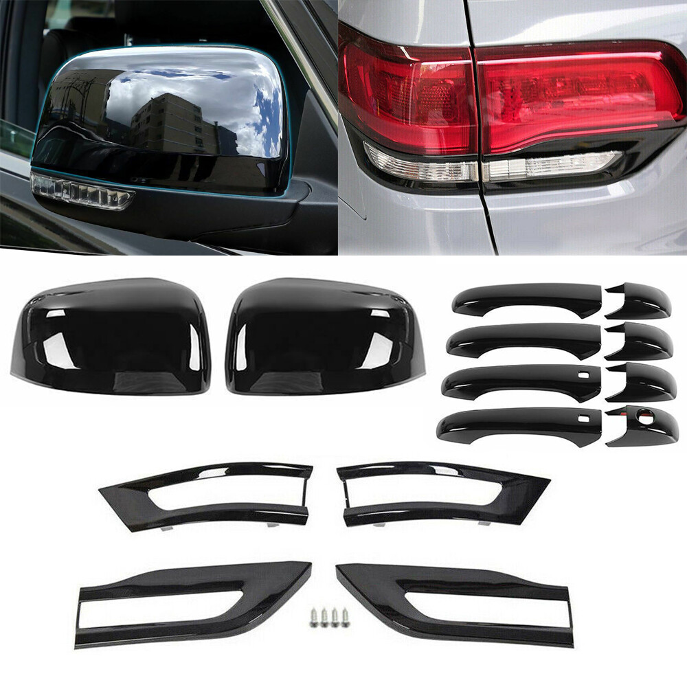 for Jeep Grand Cherokee 2011-23 Black Car Panel Decor Cover Trim Kit Accessories