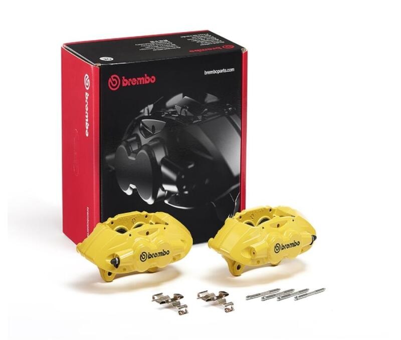 Brembo FALH32 X-Style 4-Piston Front Caliper Kit Yellow for BMW 2/3/4 Series M2