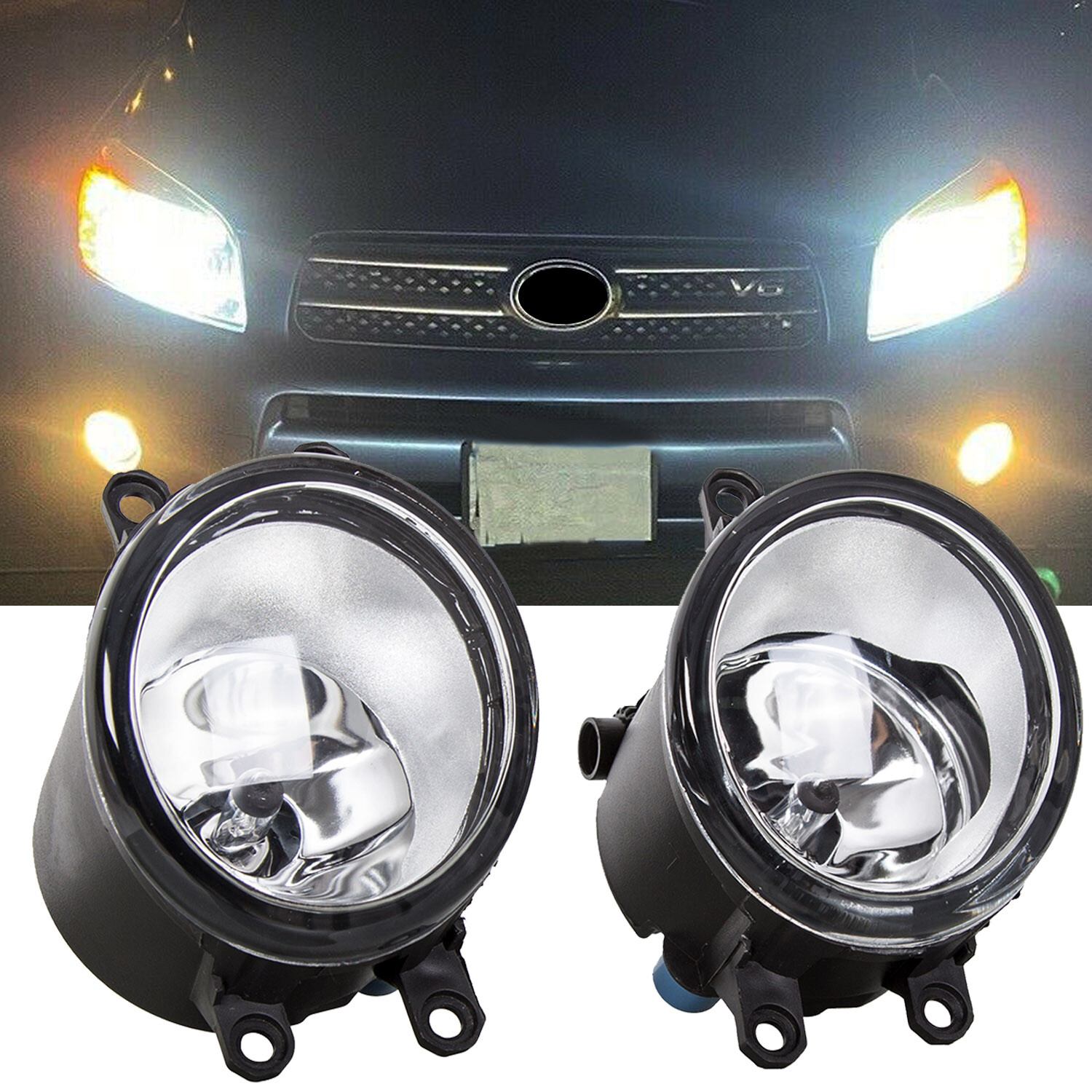 For 2007-12 13 14 Toyota Camry SE Front Bumper Fog Lights Lamps Halogen LH & RH