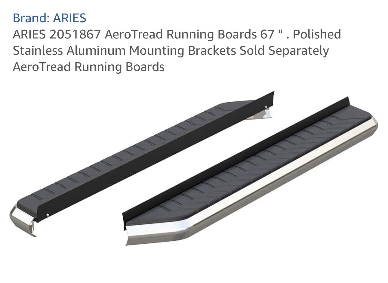     ARIES 67” AeroTread Running Boards Pair