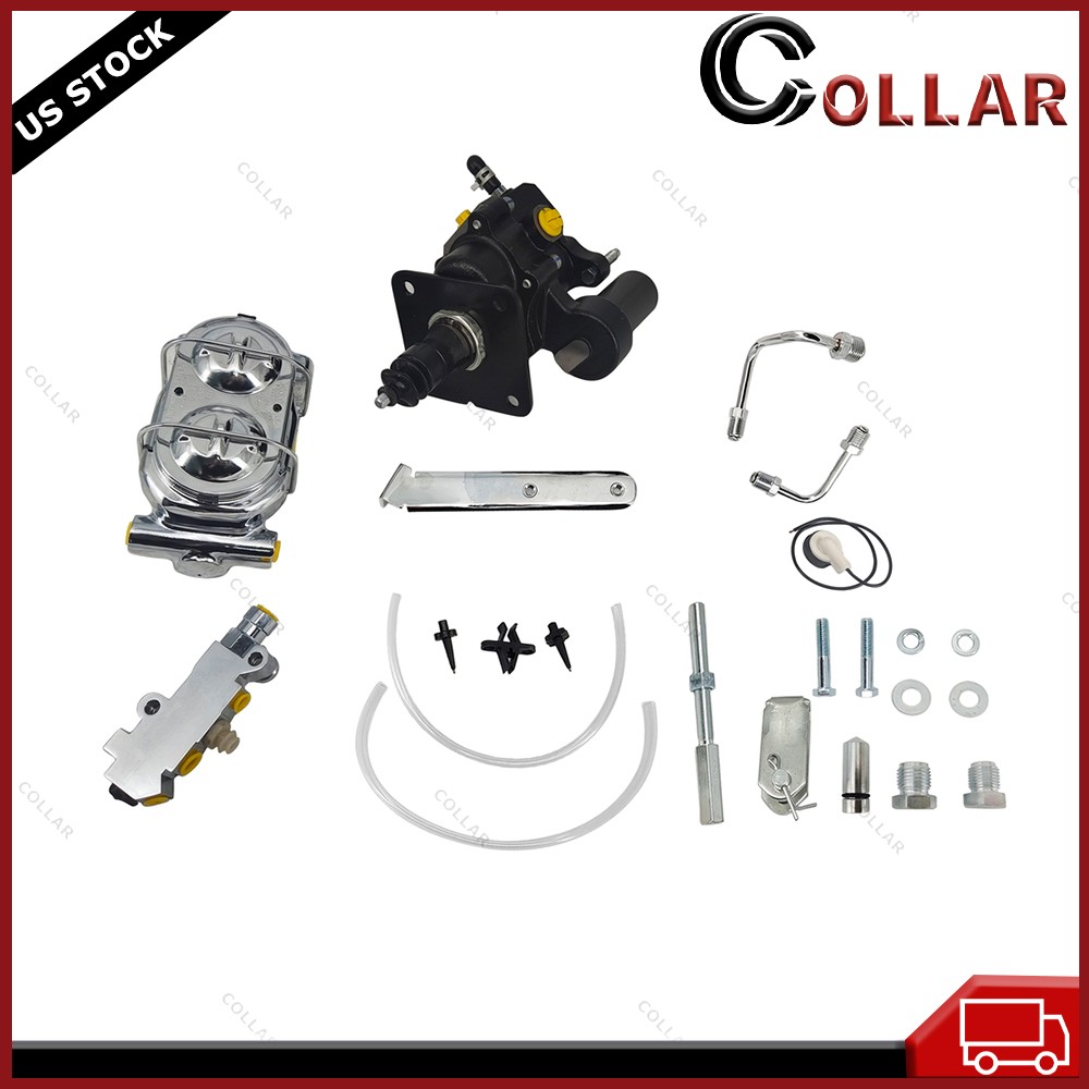 Universal Hydrobooster Hydraulic Power Booster Chrome Master Brake Disc Drum Kit