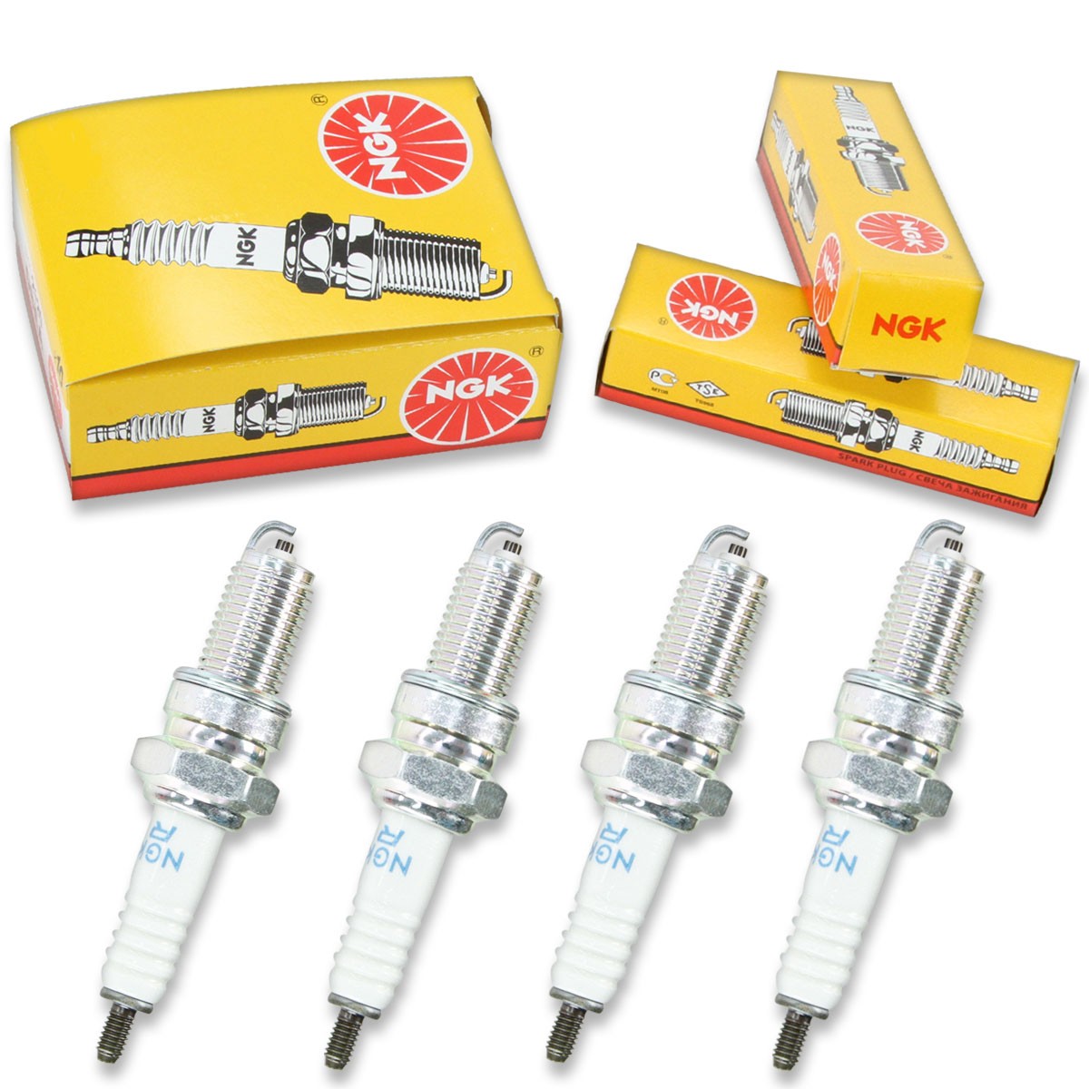 85-23 Honda Yamaha Kawasaki NGK Standard Resistor Spark Plug DPR6EA-9 QTY4
