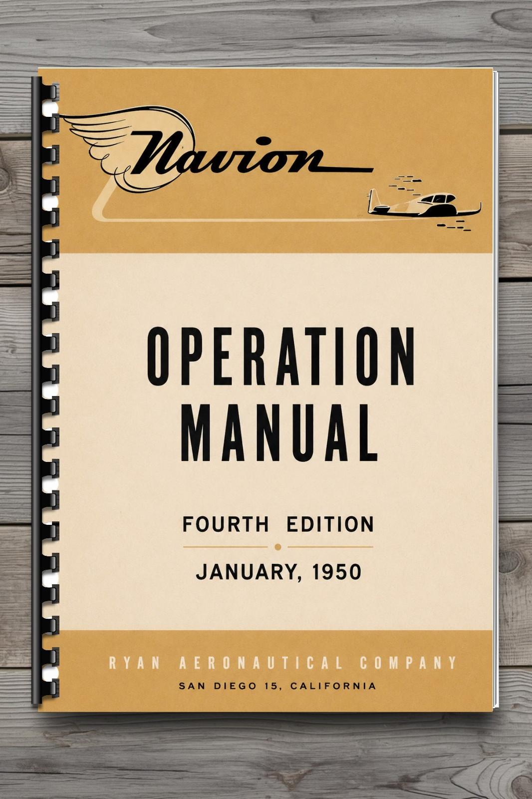 Vintage Navion Aircraft Operation Pilot Manual Fourth Edition 1950 94 Pages