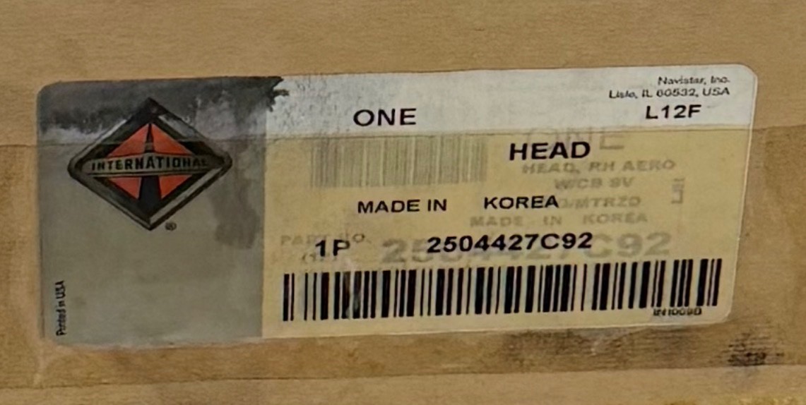 2504427C92 International Navistar RH Heated Mirror Housing Assembly OEM NEW Aero