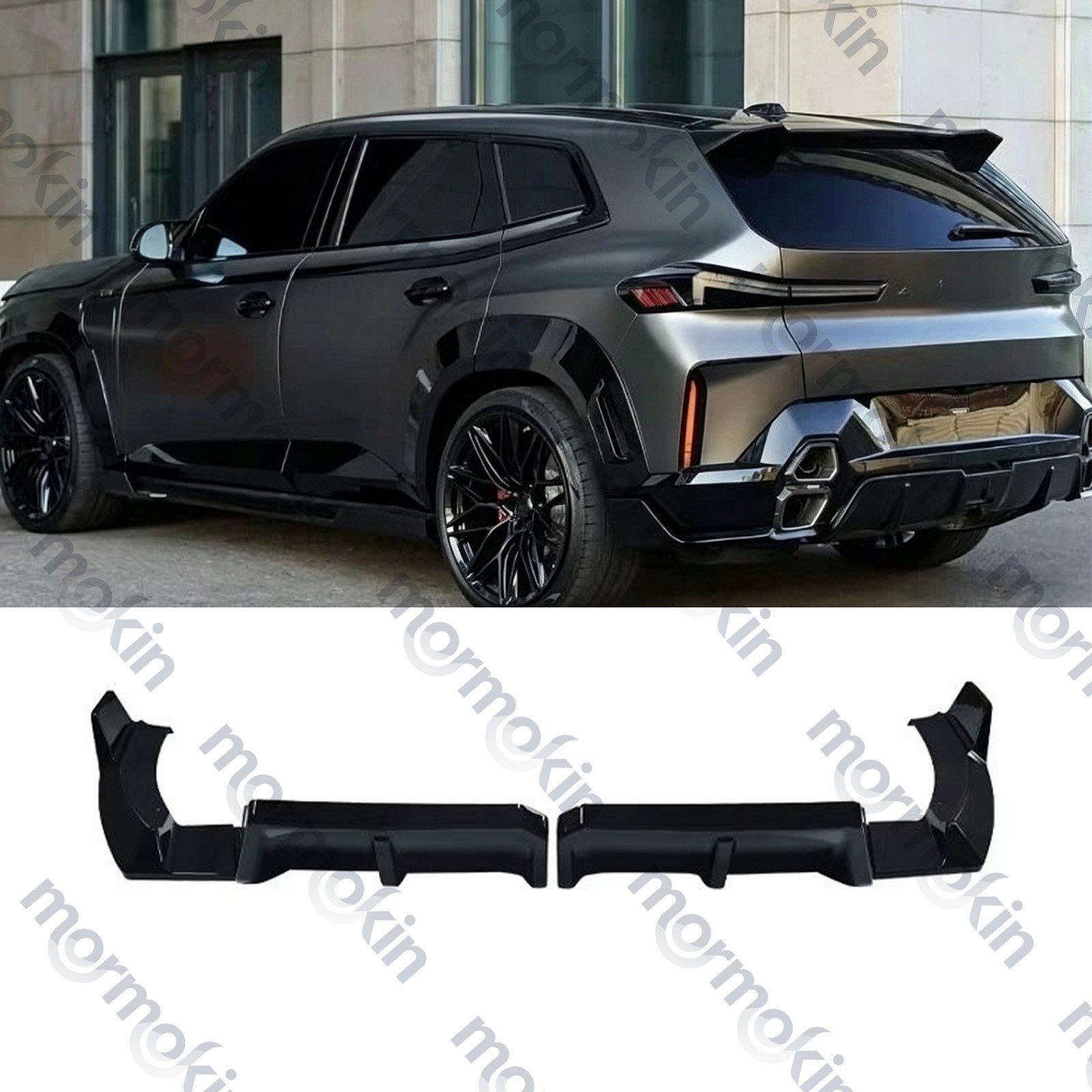 For 2023-2025 BMW XM G09 Gloss Black Rear Bumper Tail Lip Splitter Spoiler 4pcs