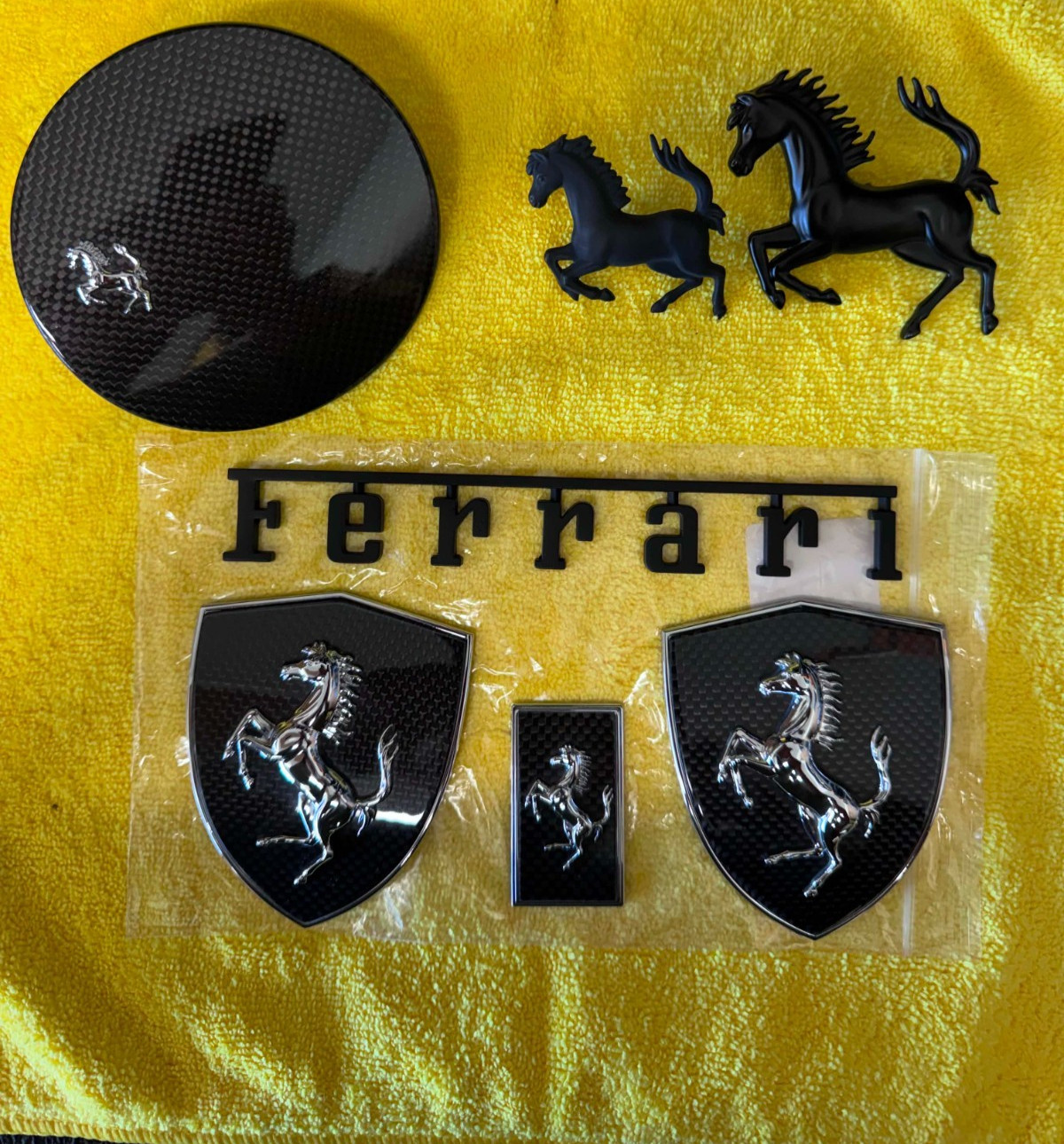 Ferrari 458 Exotic Car Gear Carbon Fiber Shields Fuel Door Front Rear Cavallino