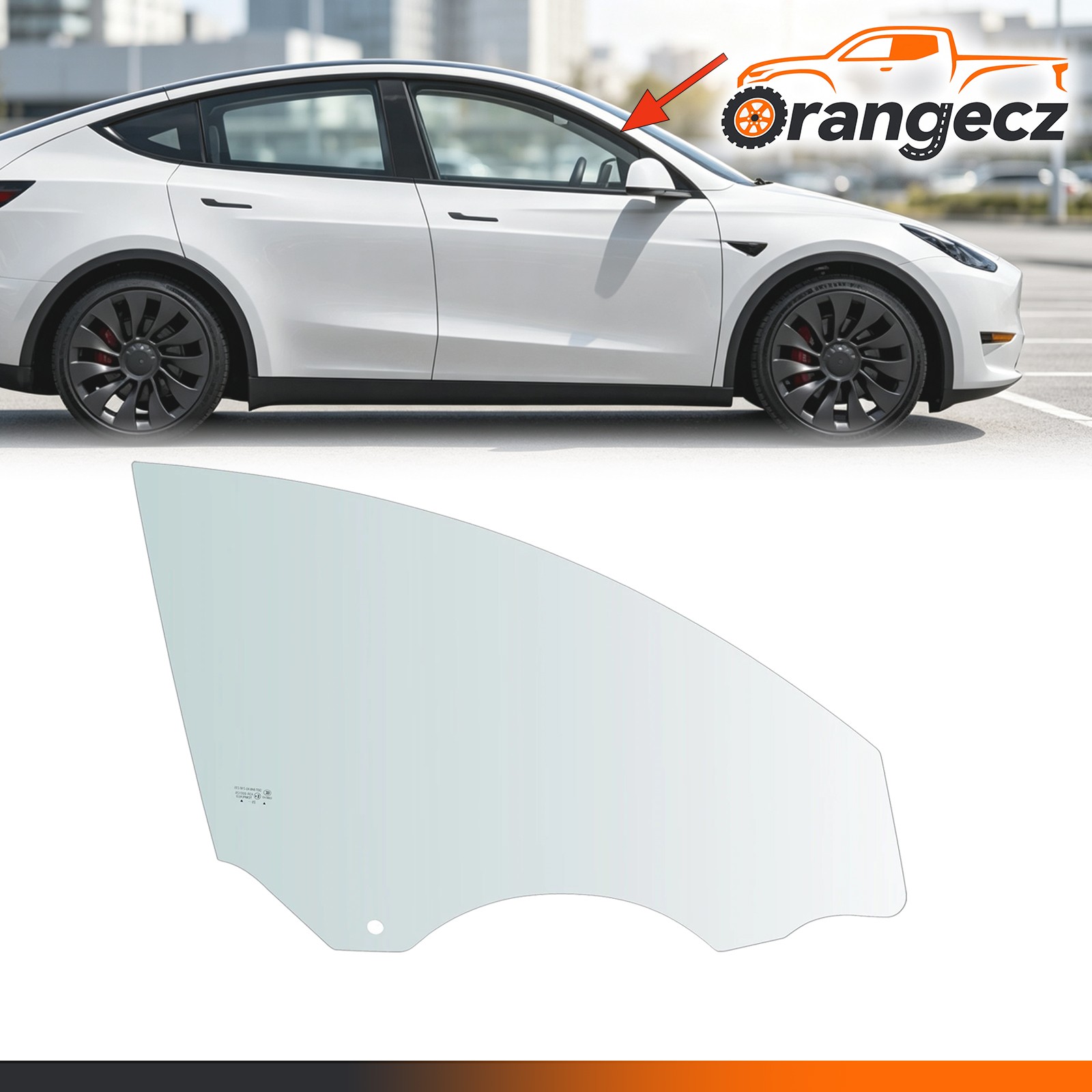 For 2020-25 Tesla Model Y Passenger Right Side Front Door Window Glass Tempered