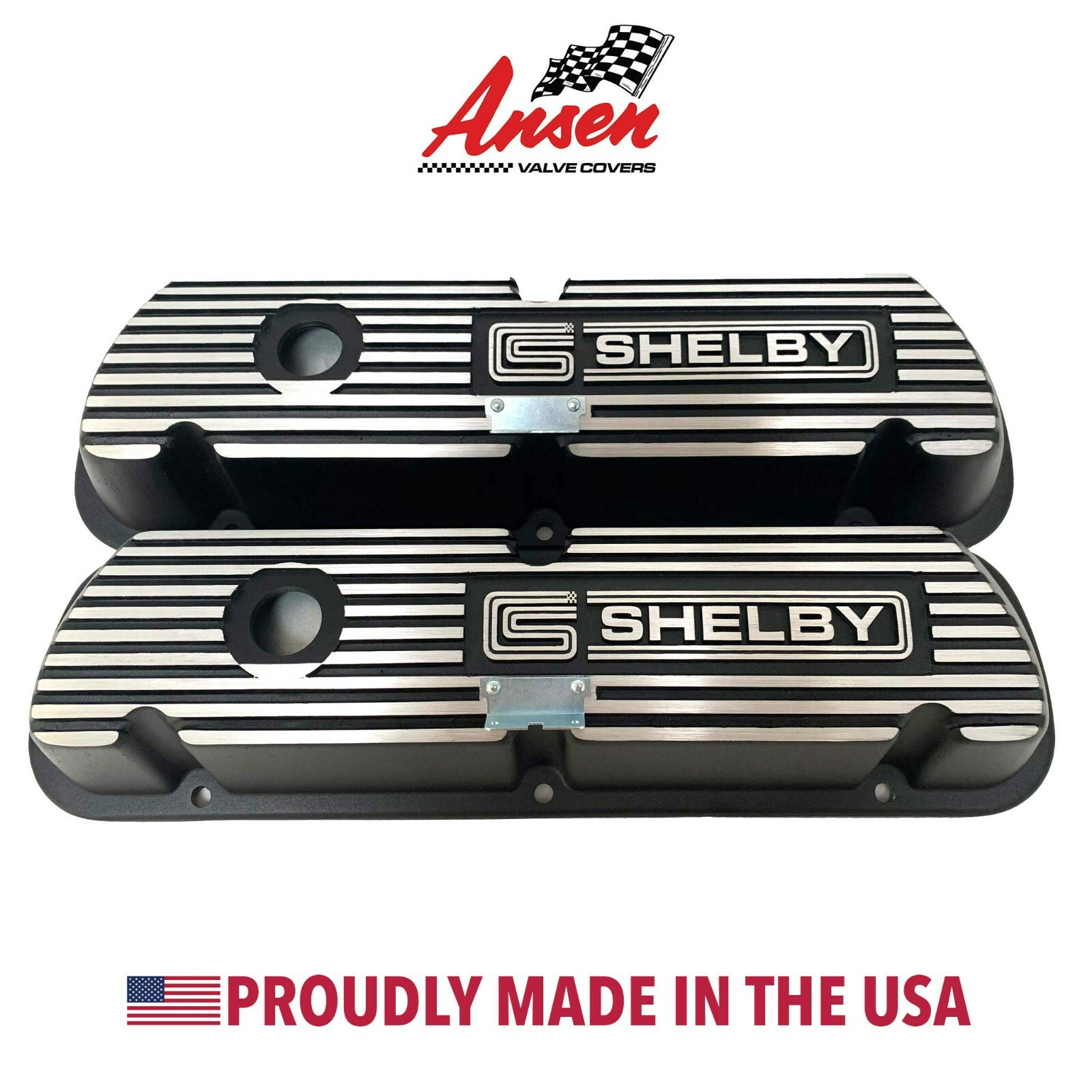 CS SHELBY Cobra GT350 Mustang Black Valve Covers, Ford 289, 302 Valve Covers  