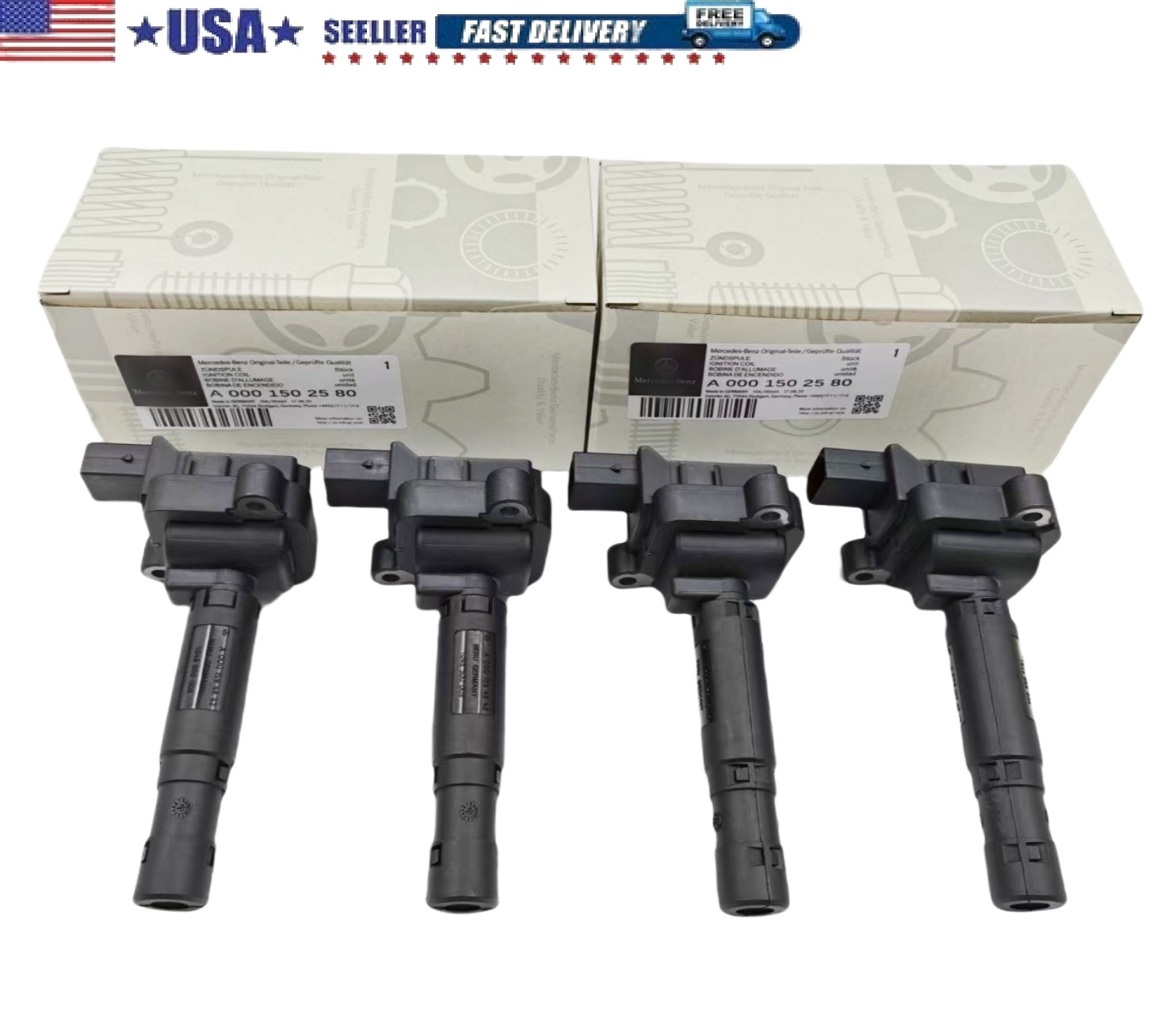 0001502580 Engine Ignition Coil Kit For Mercedes-Benz SLK250 M271 E200 C200 C250