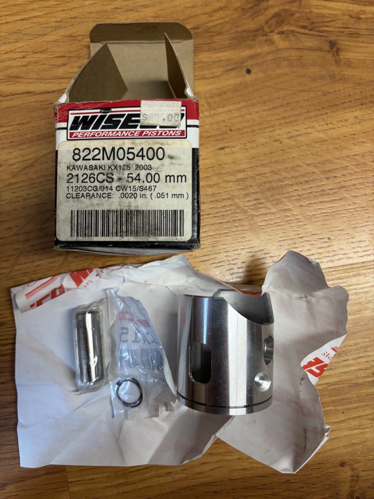 NEW Wiseco Piston Kit 03 Kawasaki KX125 Std 54.00mm 822M05400 NEW Wiseco Piston Kit 03 Kawasaki KX125 Std 54.00mm 822M05400