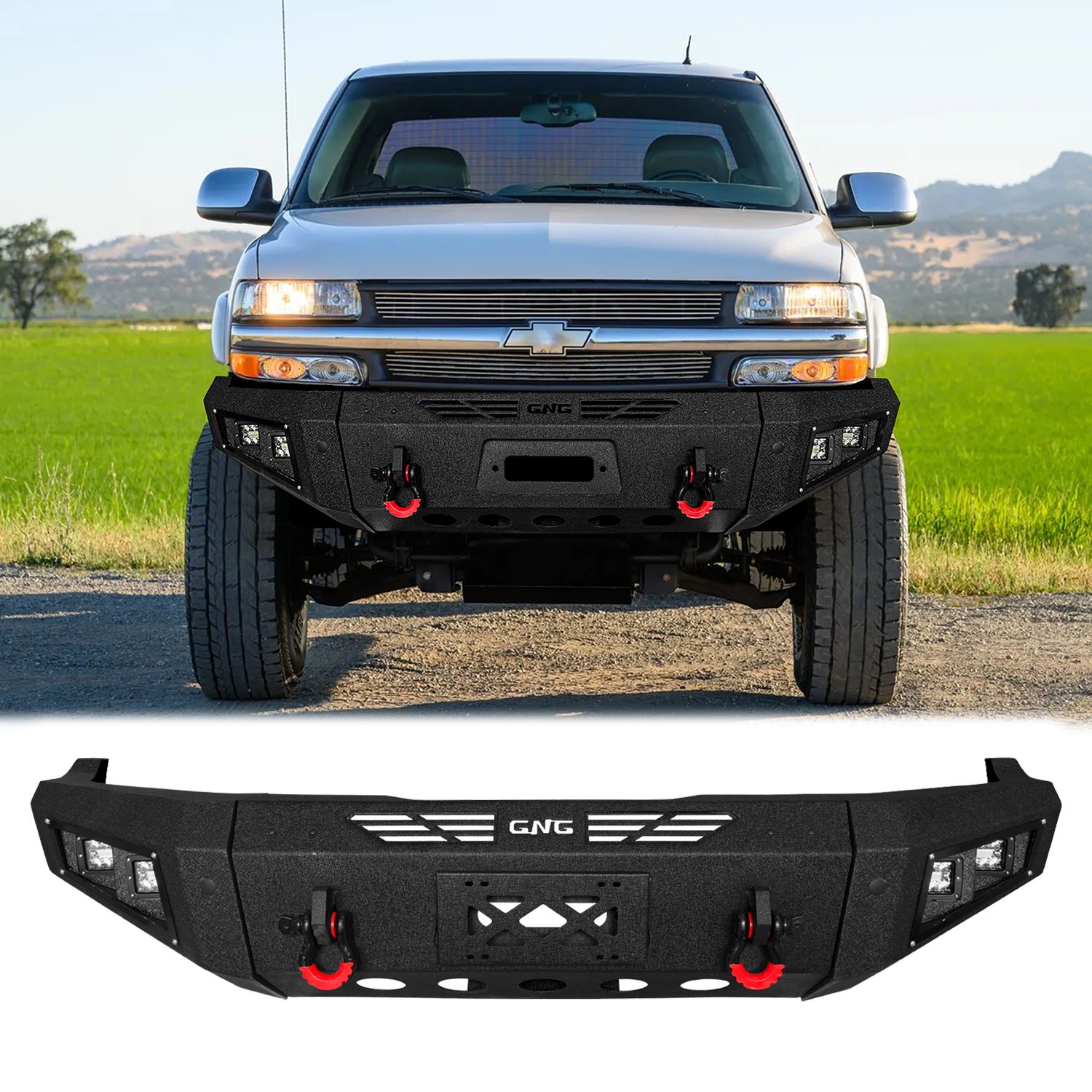 Vijay For 2000-2006 Chevrolet Tahoe/Suburban1500/2500 Front Bumper W/Winch Plate