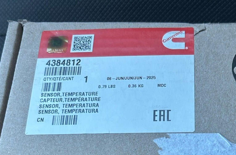 OEM Genuine Cummins After Treatment Temp Sensor Assy. # 4384812