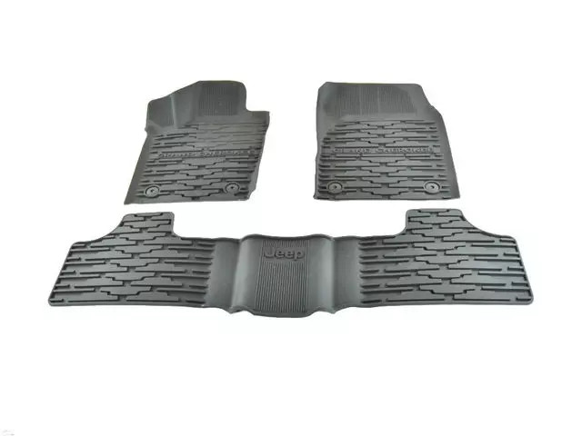 2016-21 JEEP GRAND CHEROKEE ALL WEATHER BLACK RUBBER FLOOR MATS 82215577AC