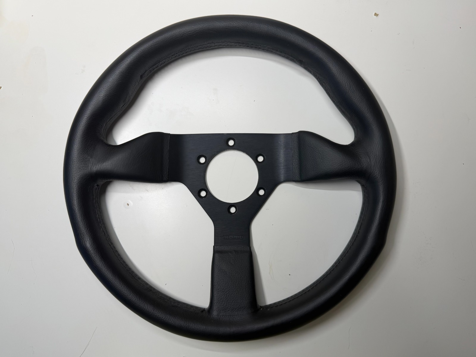MOMO Monte Carlo 300mm Steering Wheel Vintage 2000 Matte Black Leather