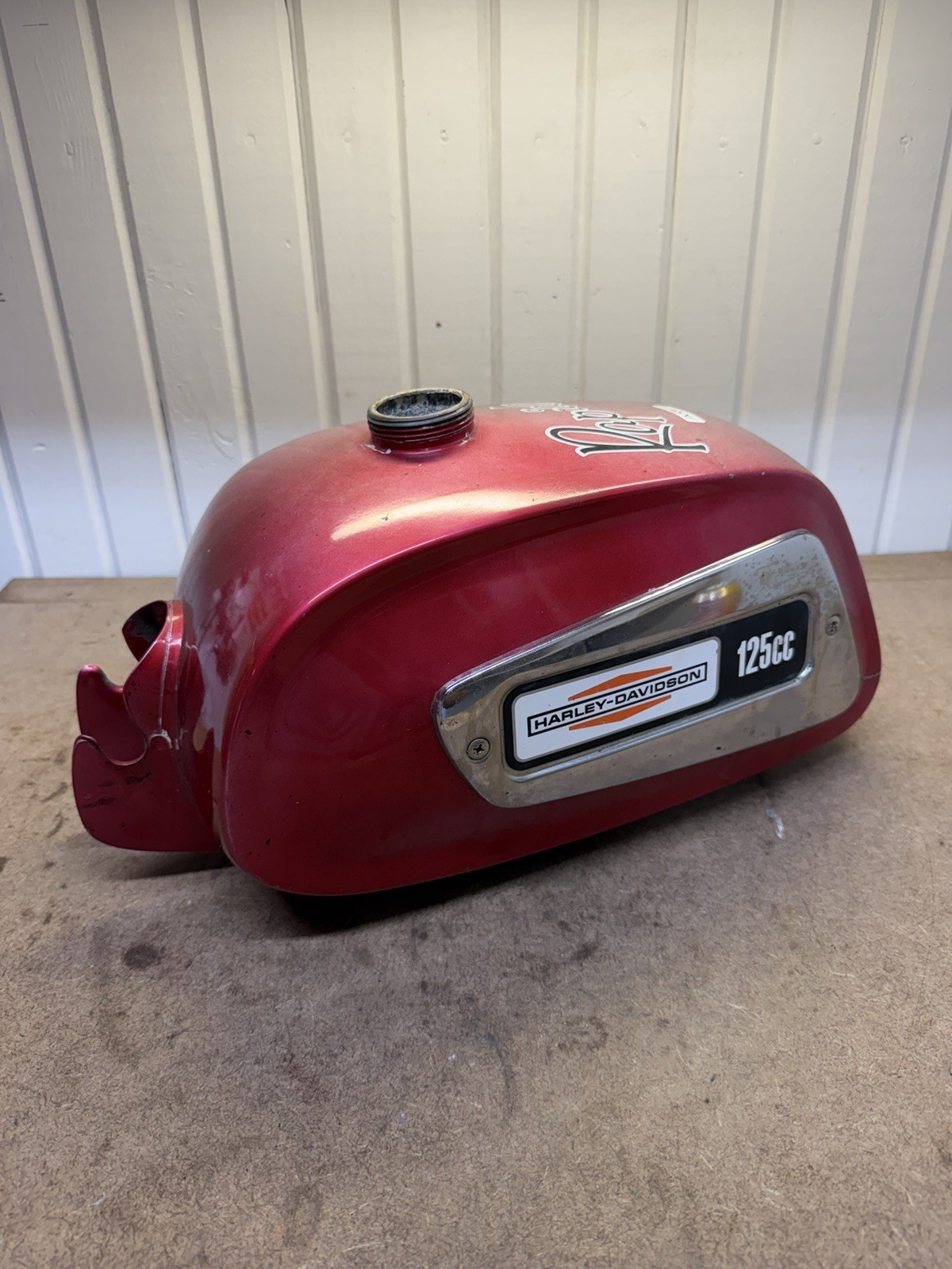 Vintage Harley-Davidson Motorcycle Aermacchi 125 Rapido Gas Tank OEM Patina