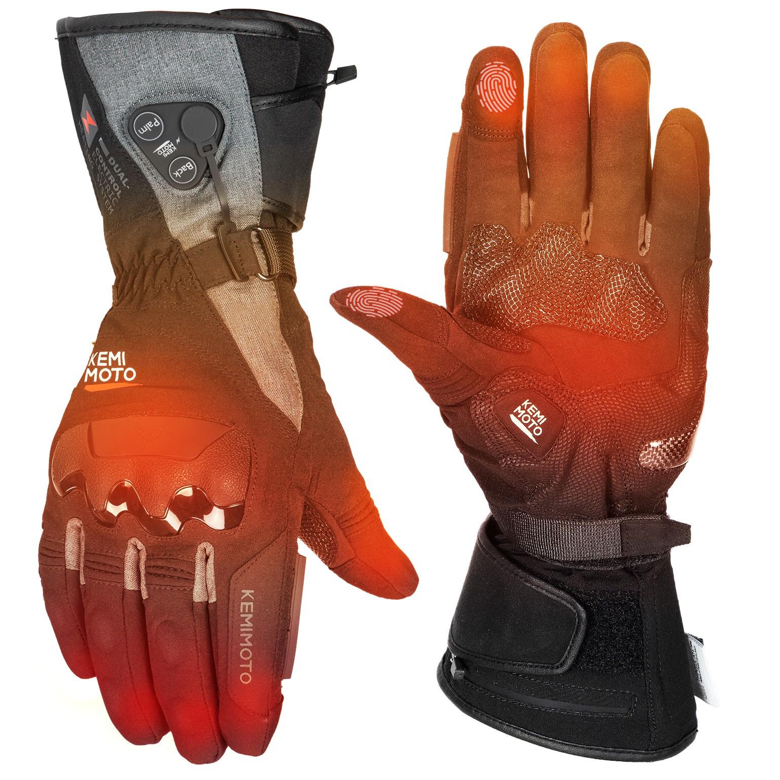 Motorcycle Electric Heated Gloves ADV Riding Gloves W/3000mAh Battery Men Winter