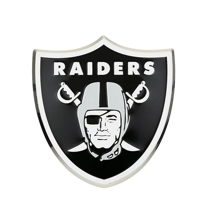 AUTHENTIC NFL OAKLAND RAIDERS Auto Car Truck SUV VAN  Real Chrome Metal Emblem