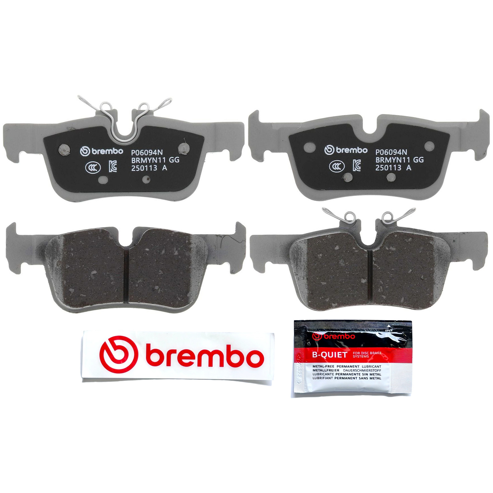 Brembo P06094N Rear Prime Ceramic Brake Pads Set Kit for 14-21 BMW i3 / 16-22 X1