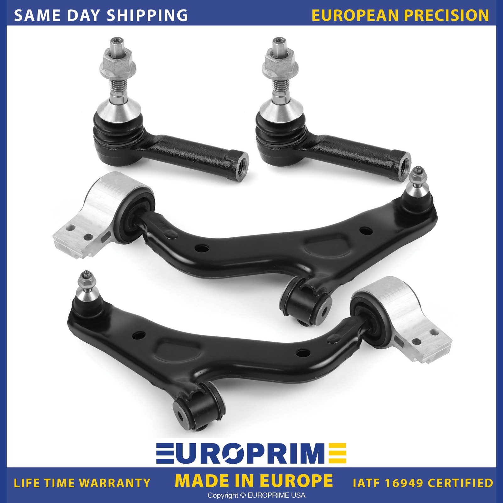 Front Outer Tie Rod End & Lower Control Arm Set for 2008-2009 Taurus Sable FWD