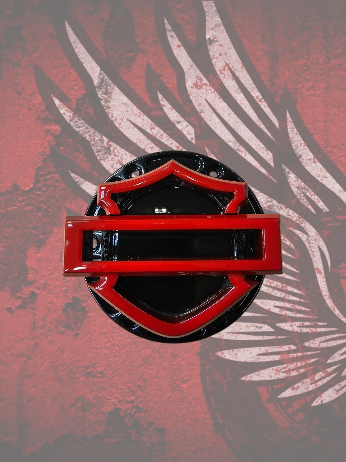 Gas Cap Fuel 3D Shiel Redline Red For Harley Touring Street FLHXSE 23.5 2026
