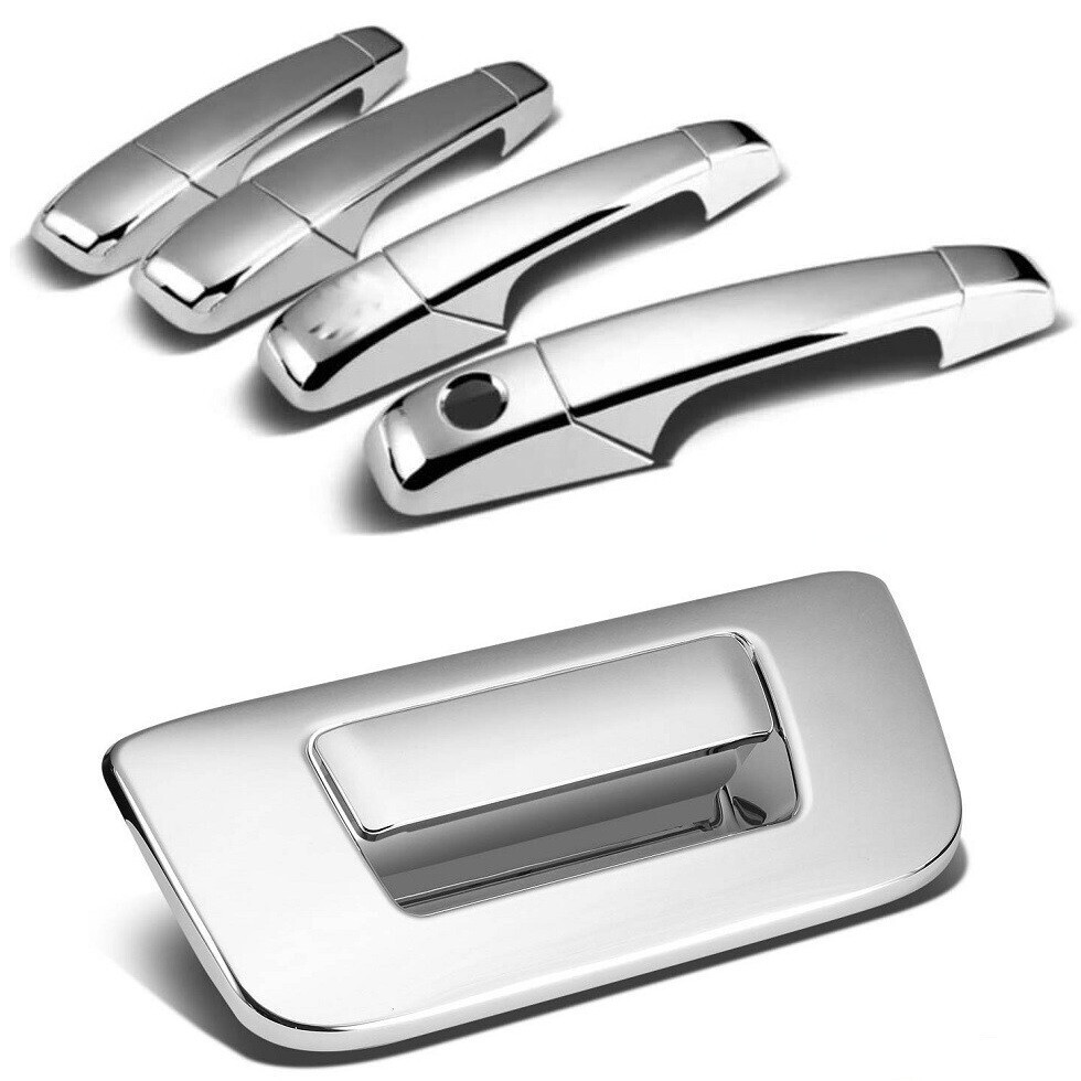 2007-2013 Chevy Silverado GMC Sierra CHROME 4Dr Handle + Tailgate Covers Overlay