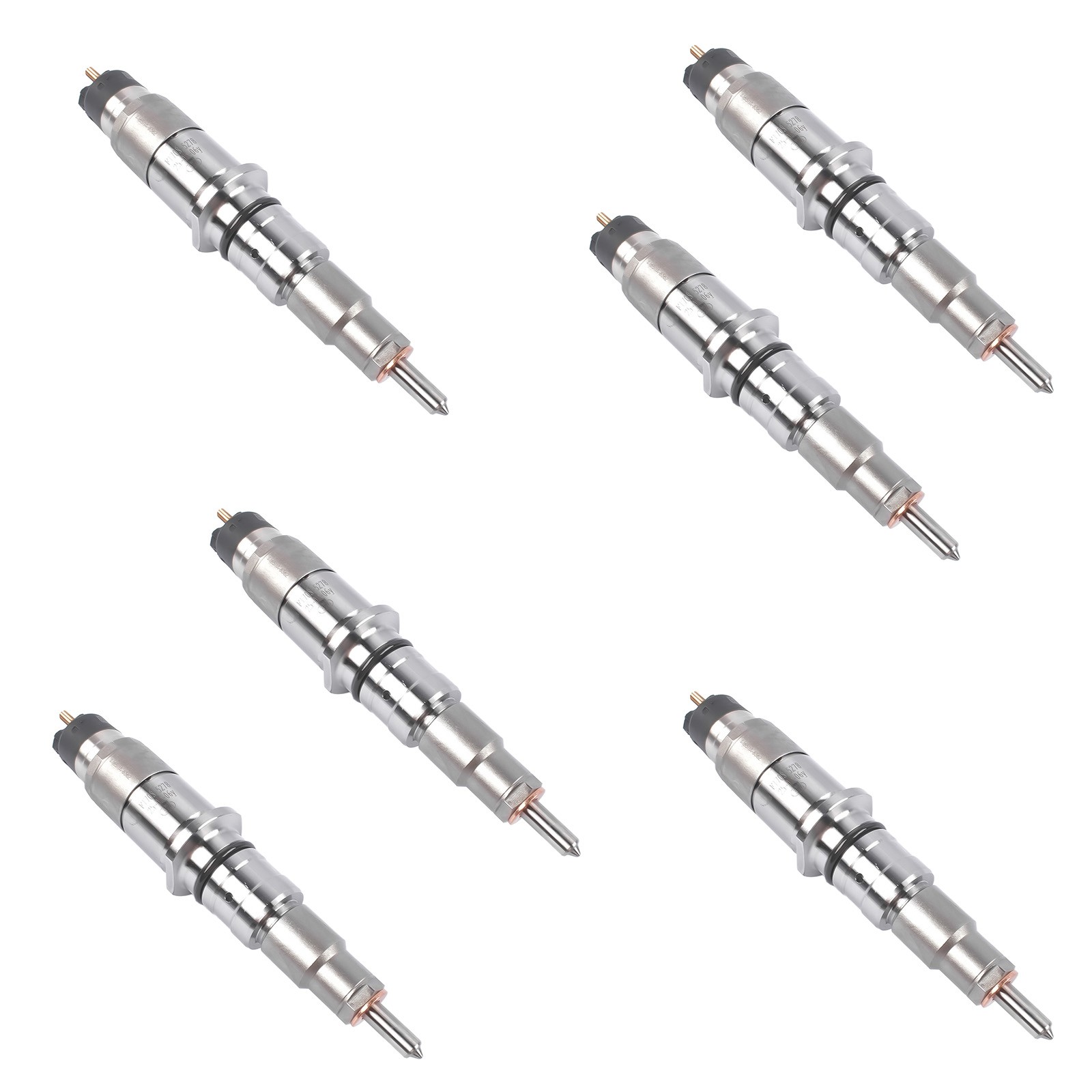 6 Piece Fuel Injectors For Komatsu PC200-8 Cummins QSB6.7 QSL8.9 Engine Diesel