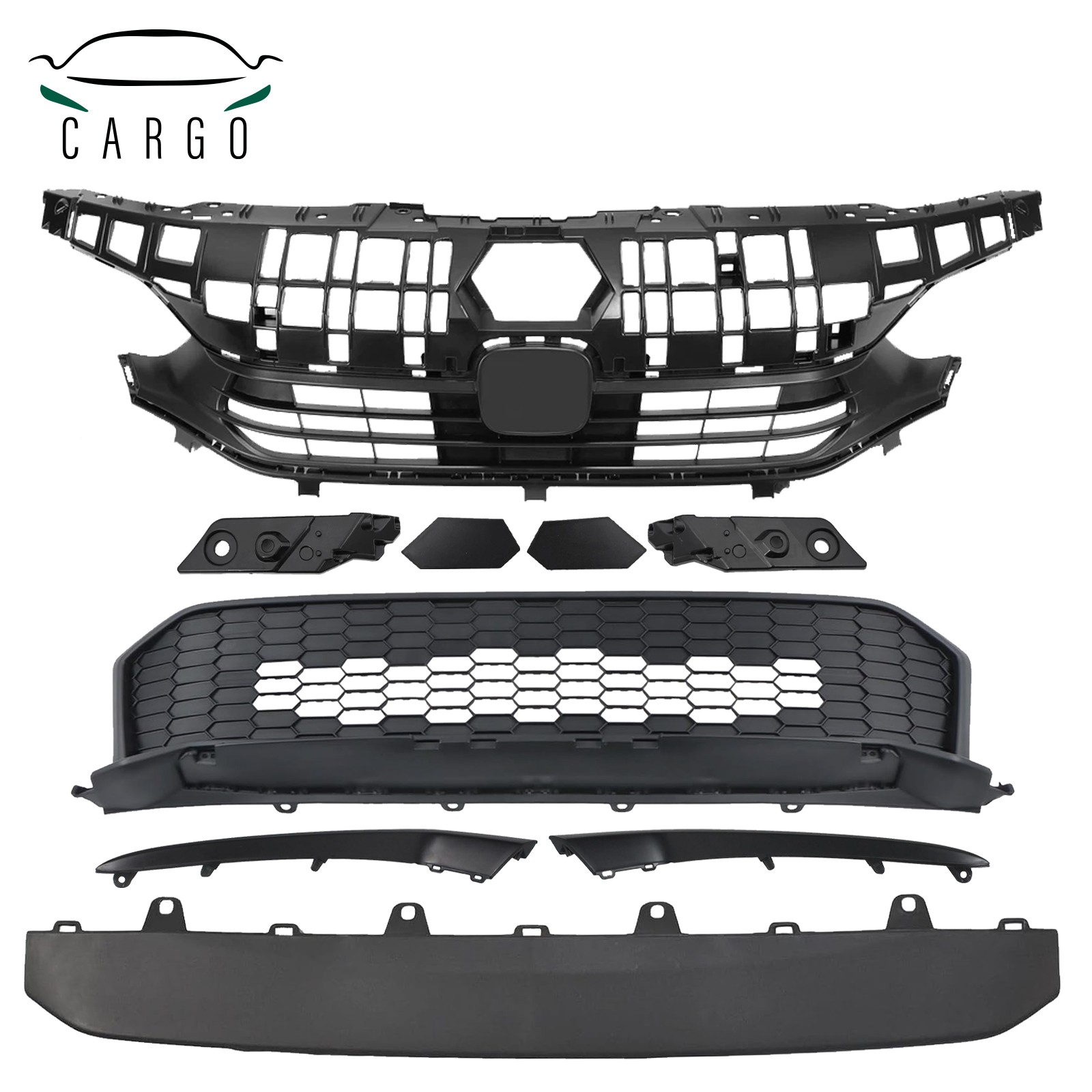 For 2025-2026 Honda Civic 9 pcs set kit upper grille lower grille & lower trims