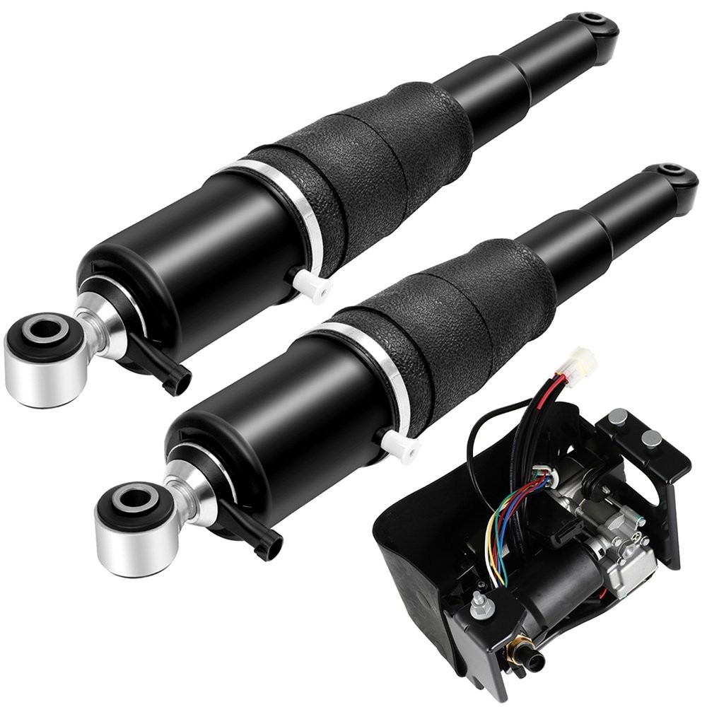 3x Rear Air Ride Suspension Shocks Compressor Pump Fits Escalade Suburban Yukon