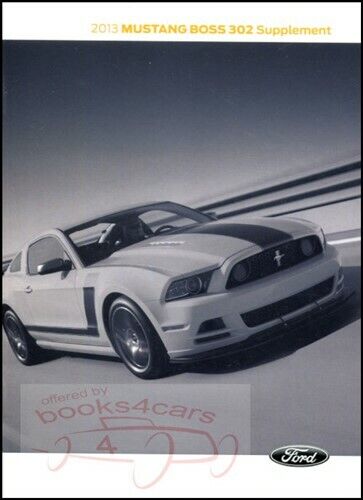MUSTANG 2013 FORD BOSS 302 OWNERS MANUAL OWNER'S BOOK