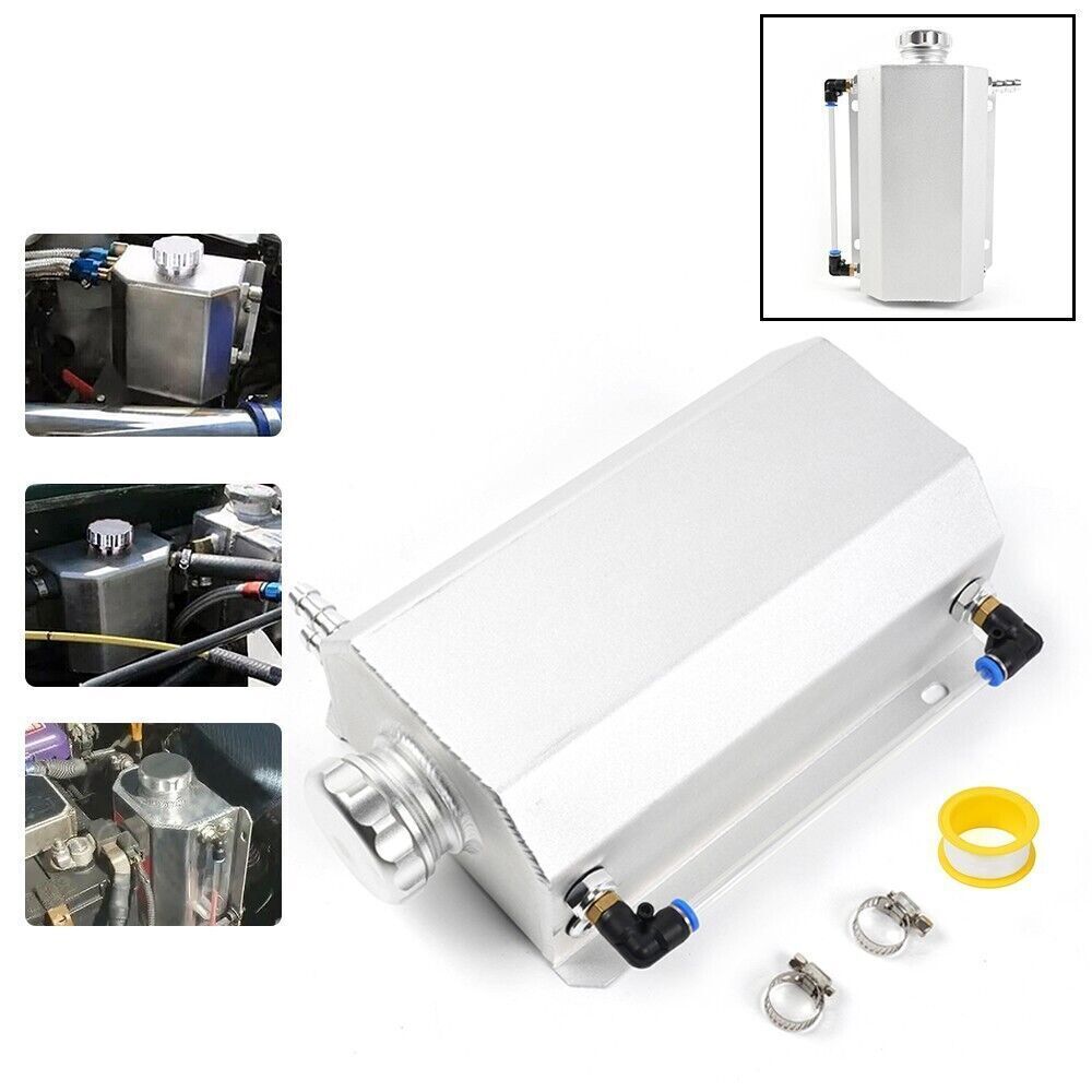 New 2L Aluminum Coolant Radiator Overflow Reservoir Expansion Tank Universal New 2L Aluminum Coolant Radiator Overflow Reservoir Expansion Tank Universal