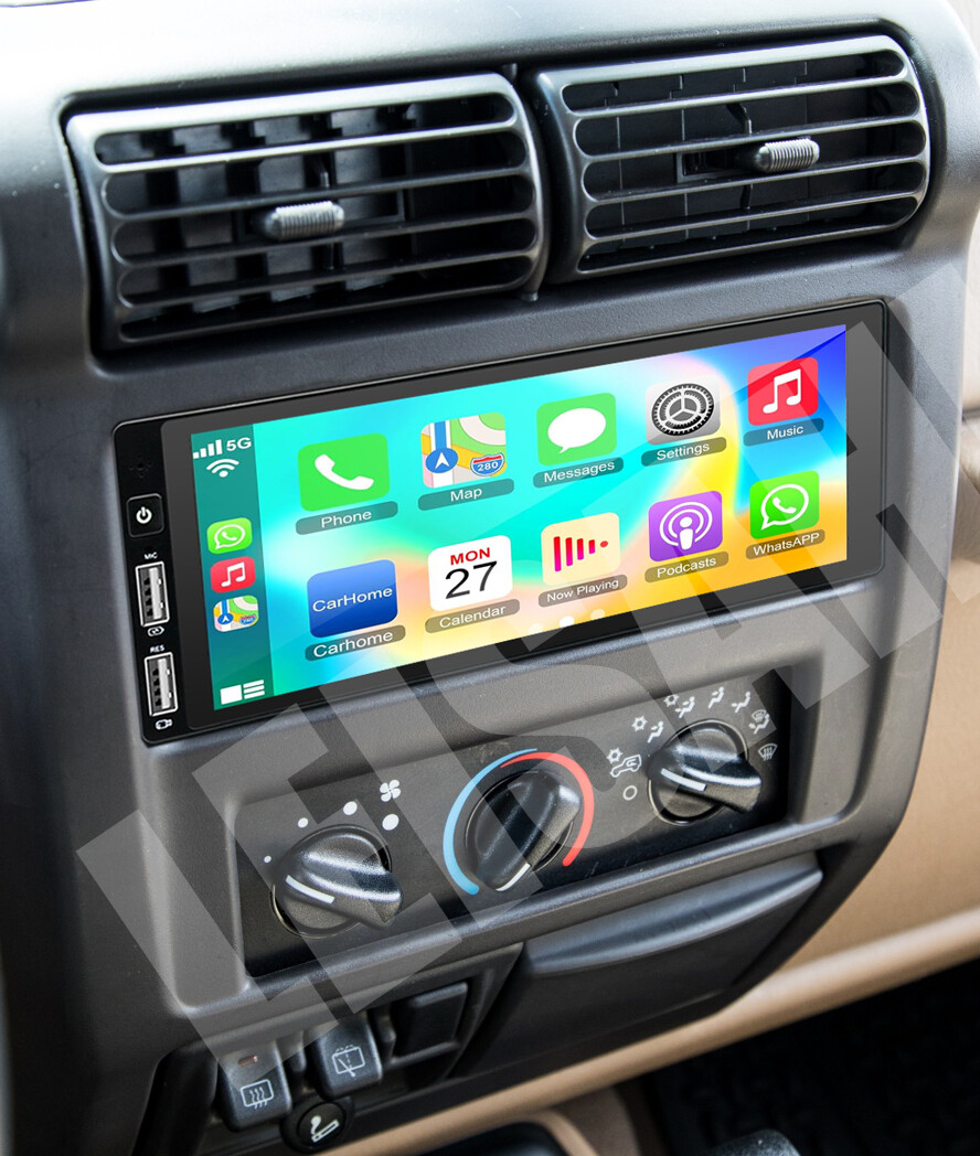 For 97–02 Jeep Wrangler TJ GPS Navi Radio, Wireless Android Auto Apple Carplay