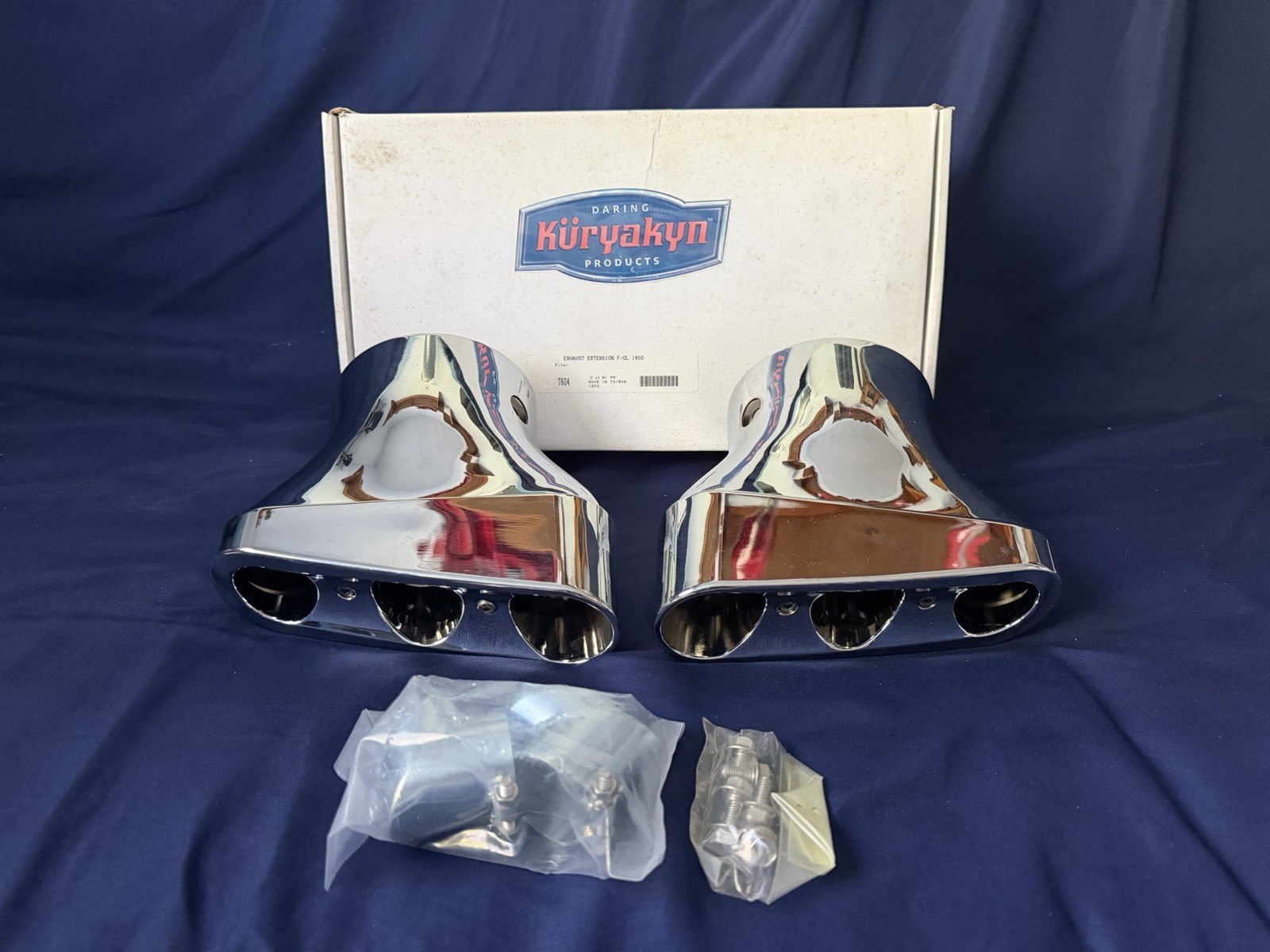 Kuryakyn Chrome Triple Straight Exhaust Extensions