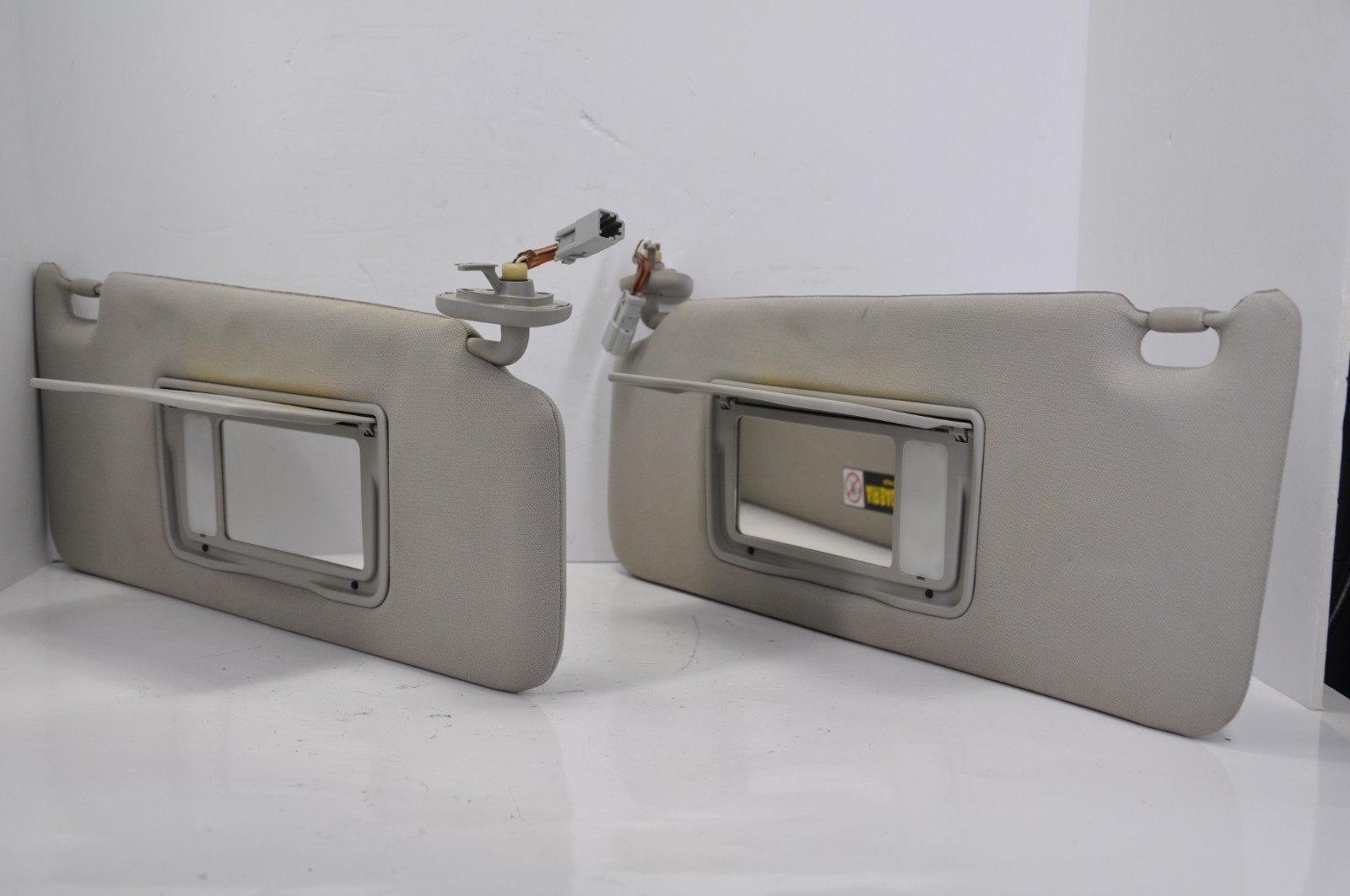 🚘▶️ 07 - 12 ACURA RDX Sun Visor Driver Passenger Right Left Set PAIR Gray OEM