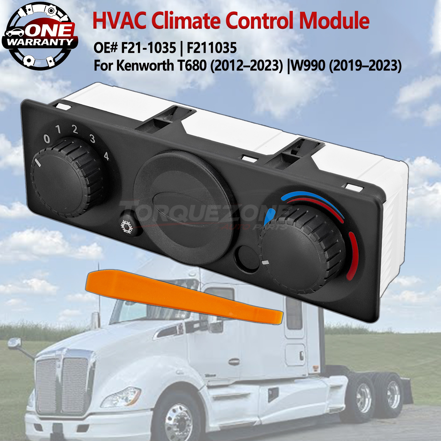 F21-1035 HV/AC Control Module For 2012-23 Kenworth T680 2019-23 Kenworth W990