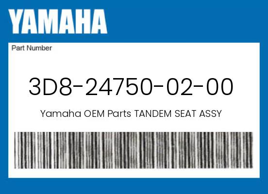 Yamaha Genuine Tandem Seat Assy - 3D8-24750-02-00