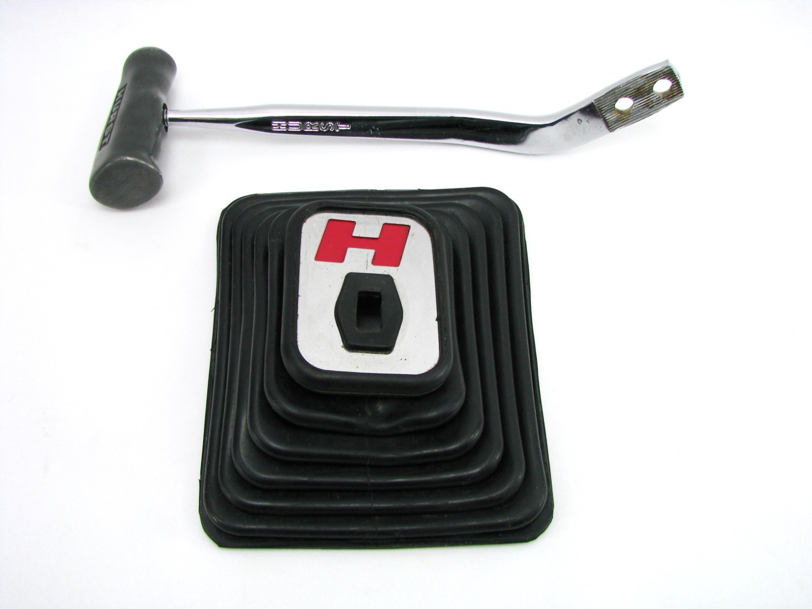 Hurst 4106 Shifter w/ T Handle knob & Boot vtg Muscle Car Accessory Part Hot Rod