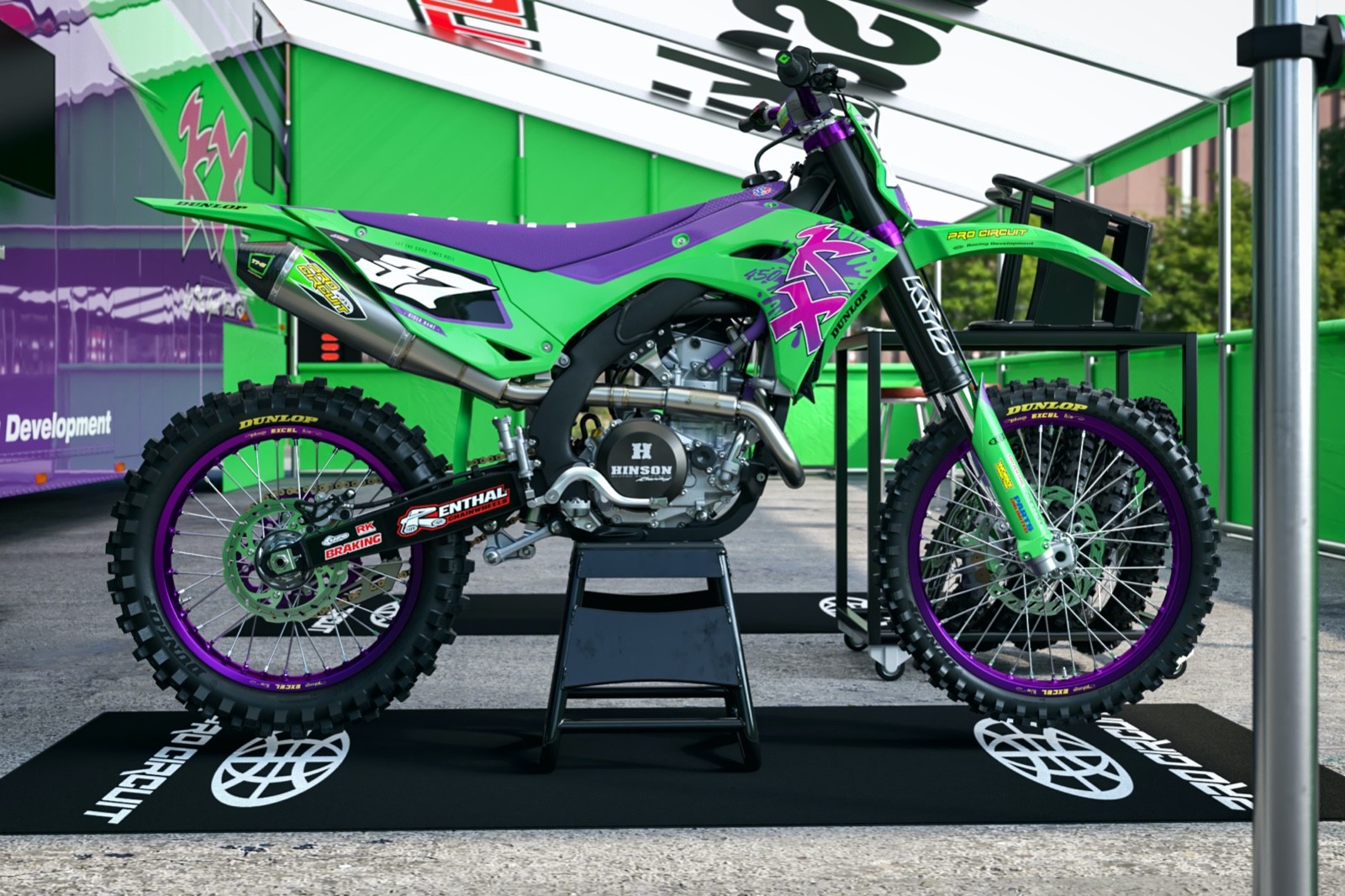 Fits Kawasaki KX450F (2024-2025) and KX250F (2025) graphic kit decals kxf kx