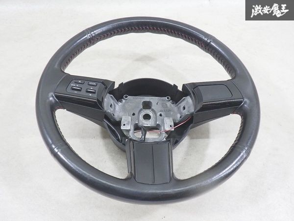 JDM MAZDA RX-8 SE3P Type RS Leather Steering Wheel Black Genuine OEM